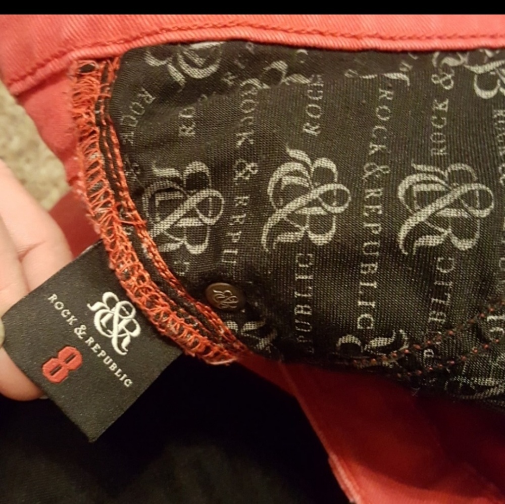 Rock & republic red skinny jeans